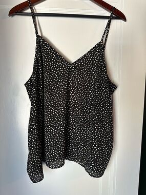Abound Black and White Polka Dot Spaghetti Strap Cami